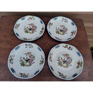 4 Altrohlau ALT580 Rooster 6 1/8" Bread Plates Czechoslovakia